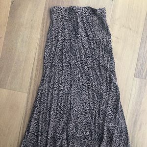 Reformation Bea Midi Leopard Skirt